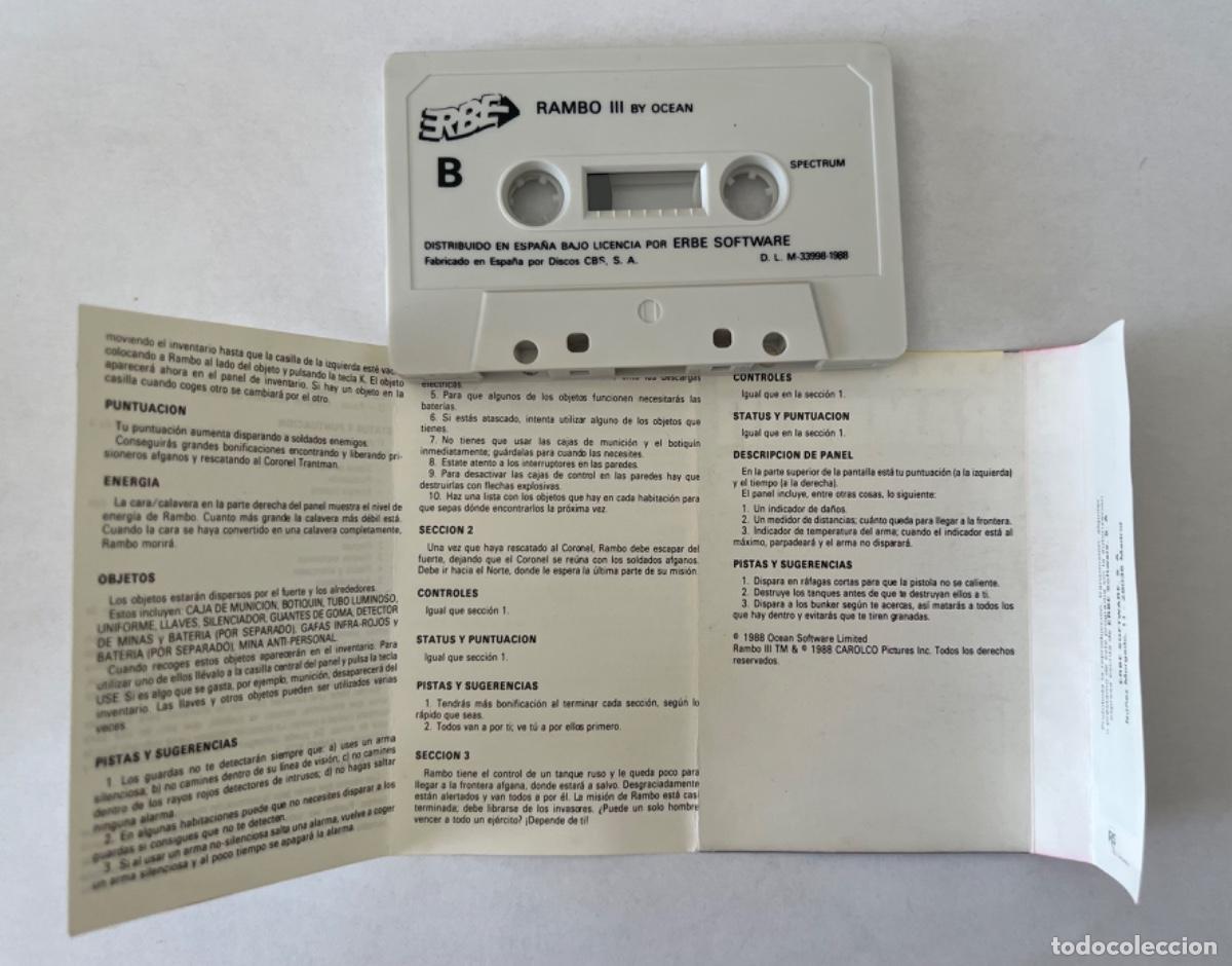 Videojuegos y consolas: Juego Rambo 3 Stallone Spectrum - Foto 3