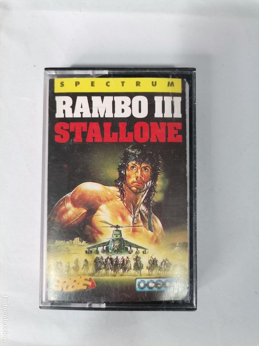 Videojuegos y consolas: Cinta consola Spectrum : Rambo III Stallone - Foto 1