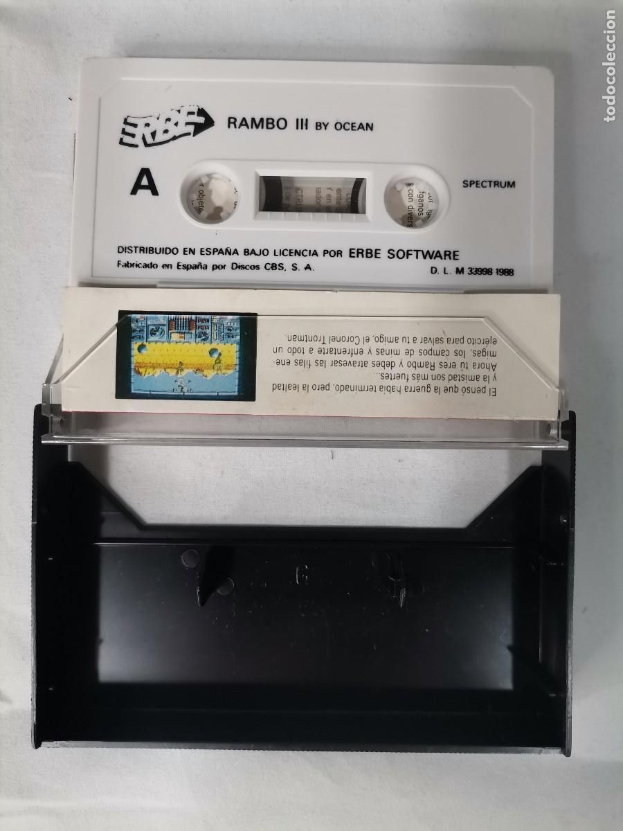 Videojuegos y consolas: Cinta consola Spectrum : Rambo III Stallone - Foto 3