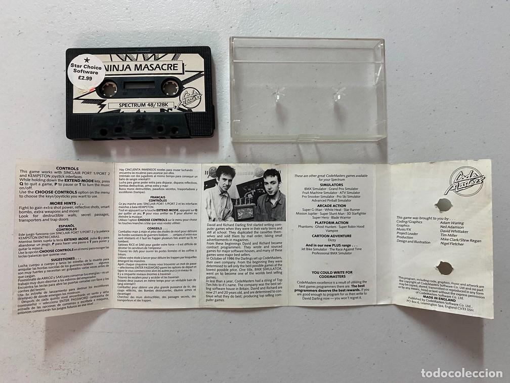 Videojuegos y consolas: NINJA MASSACRE SIMULATOR de CODEMASTERS - VIDEOJUEGO SINCLAIR ZX SPECTRUM - Foto 4