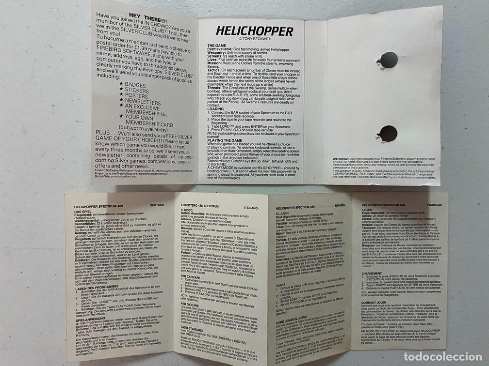 Videojuegos y consolas: HELICHOPPER - VIDEOJUEGO SINCLAIR ZX SPECTRUM - Foto 4
