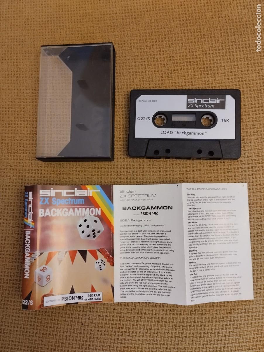 Videojuegos y consolas: Backgammon Sinclair ZX Spectrum - Foto 2