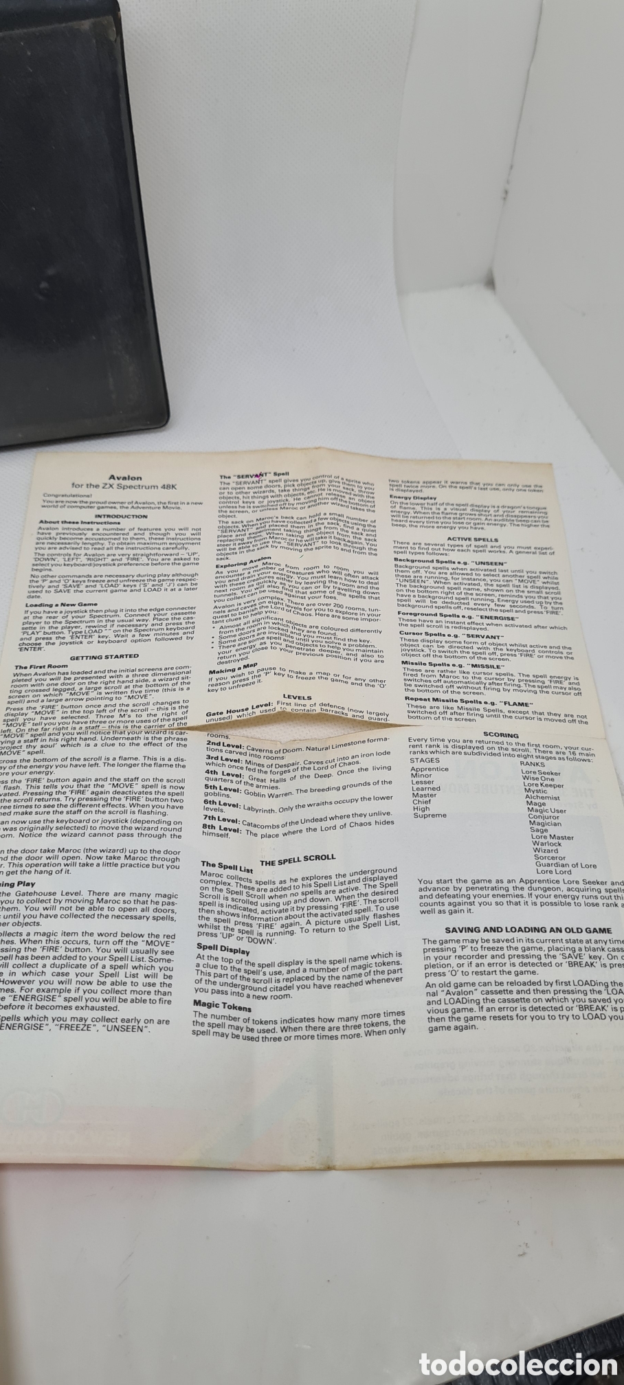 Videojuegos y consolas: JUEGO SPECTRUM 48K AVALON CON TODAS LAS INSTRUCCIONES MAPAS Y CODIGOS - Foto 9