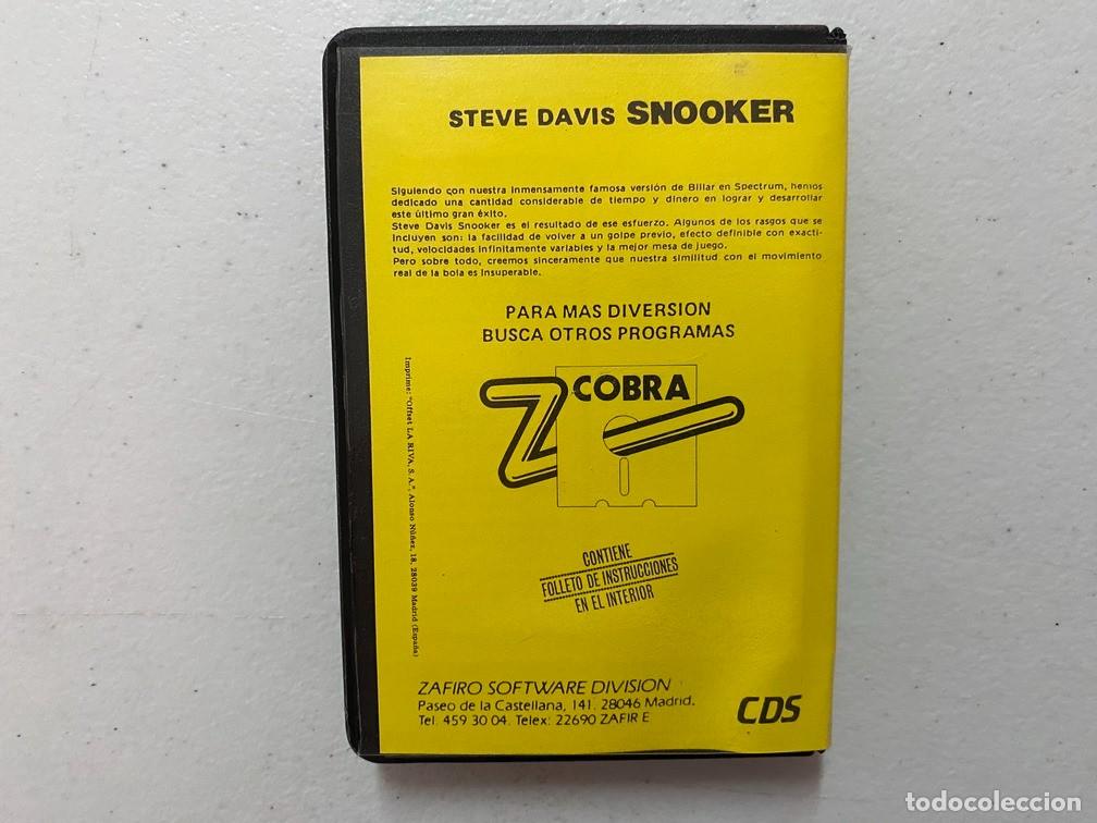 Videojuegos y consolas: SNOOKER - VIDEOJUEGO SPECTRUM - Foto 2
