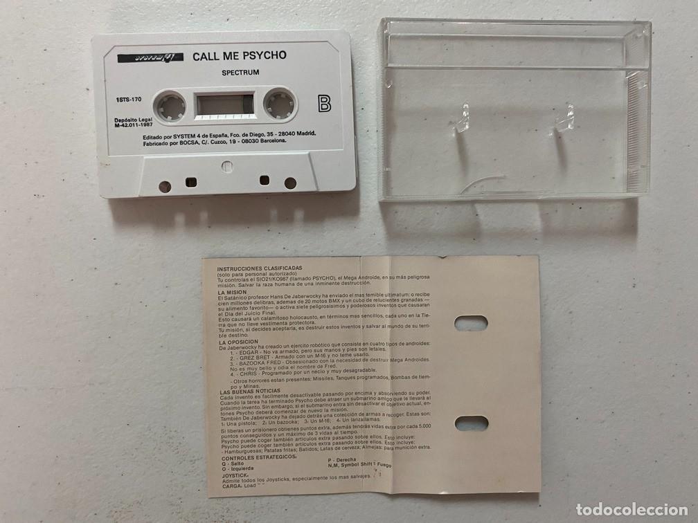 Videojuegos y consolas: CALL ME PSYCHO - VIDEOJUEGO SPECTRUM - Foto 4