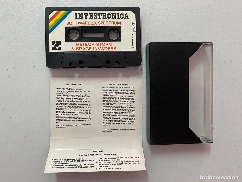 Videojuegos y consolas: METEOR STORM & SPACE INVADERS - VIDEOJUEGO SPECTRUM - Foto 3
