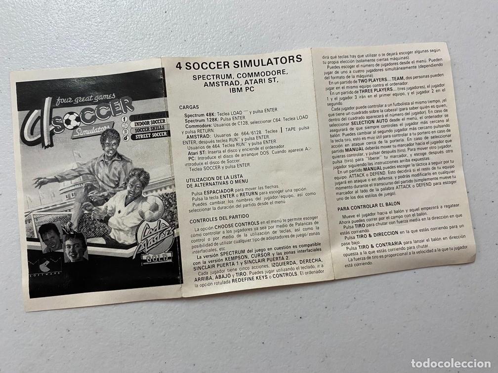 Videojuegos y consolas: 4 SOCCER SIMULATOR - VIDEOJUEGO SPECTRUM SINCLAIR - Foto 5