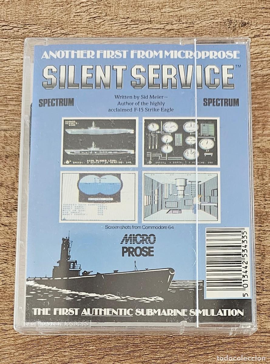 Videojuegos y consolas: SPECTRUM 48k CINTA CASSETTE - SILENT SERVICE - MICRO PROSE - Foto 2