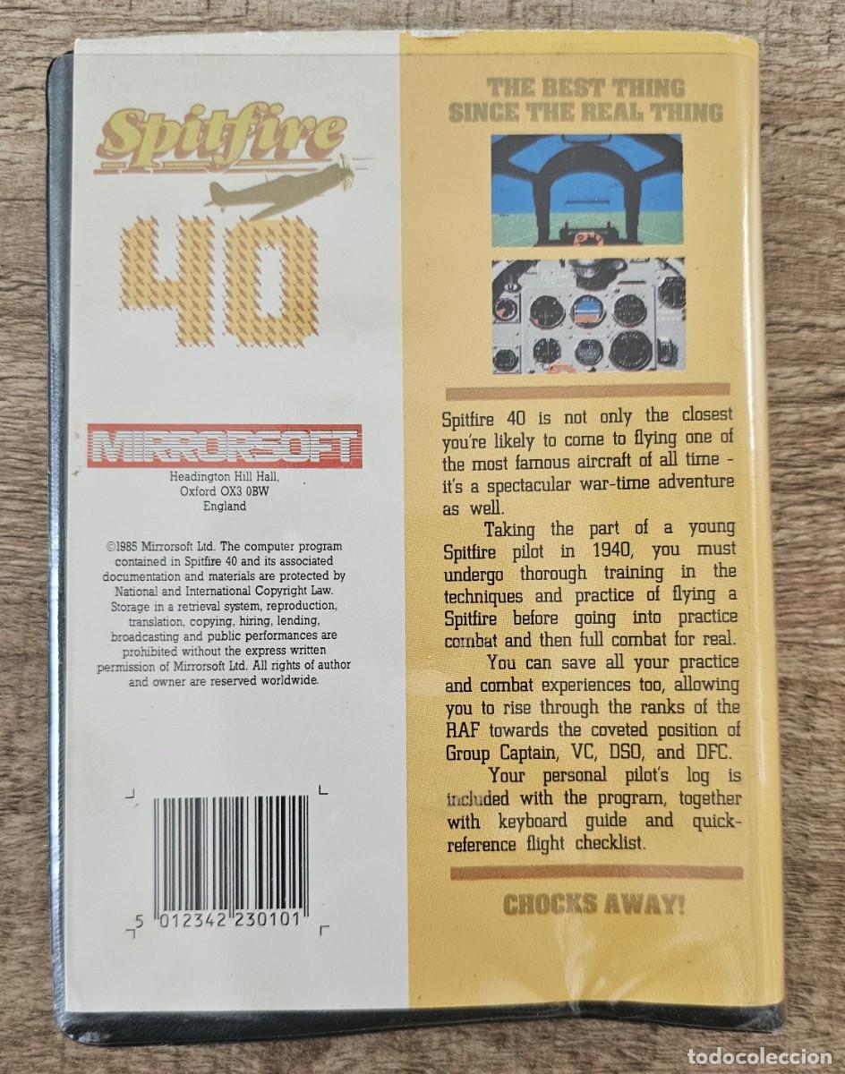 Videojuegos y consolas: SPECTRUM CINTA CASSETTE - SPITFIRE 40 - MIRRORSOFT - Foto 2