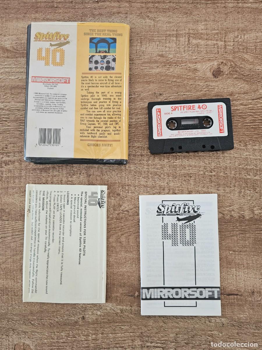 Videojuegos y consolas: SPECTRUM CINTA CASSETTE - SPITFIRE 40 - MIRRORSOFT - Foto 3