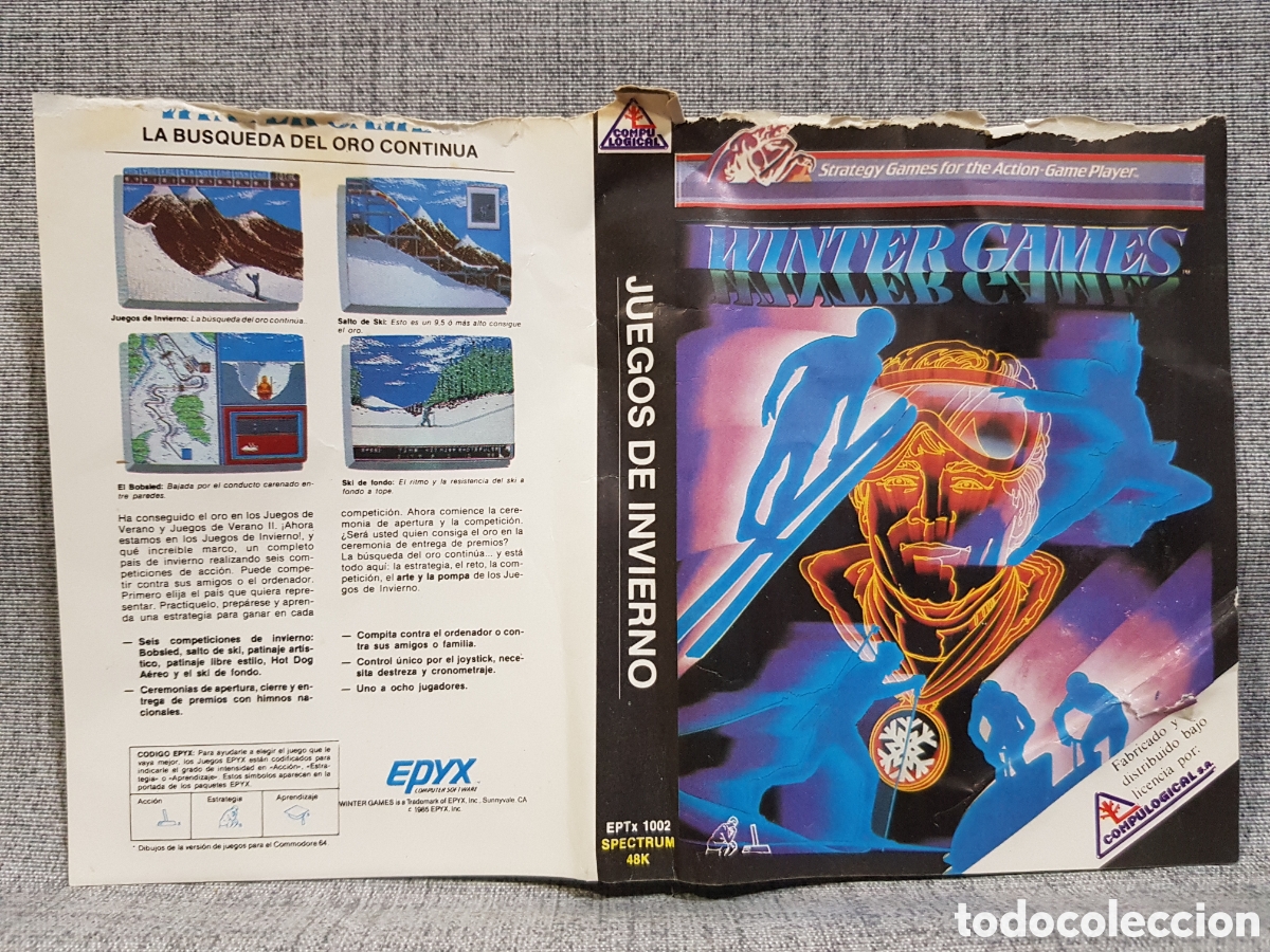 Videojuegos y consolas: SPECTRUM 48k WINTER GAMES EPYX COMPUTER SOFTWARE COMPULOGICAL S.A. 1985 - Foto 4