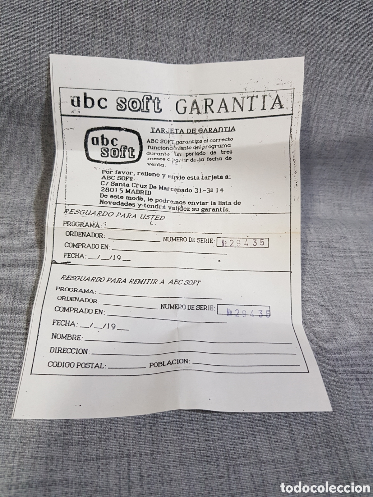 Videojuegos y consolas: ZX SPECTRUM ABC SOFT. ESTUCHE Y DOCUMENTO DE GARANT&Iacute;A - Foto 16