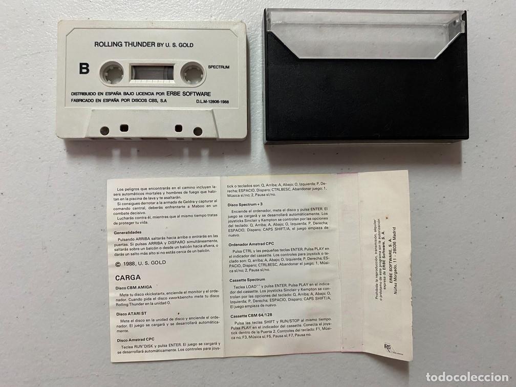 Videojuegos y consolas: ROLLING THUNDER - VIDEOJUEGO SINCLAIR ZX SPECTRUM - Foto 3
