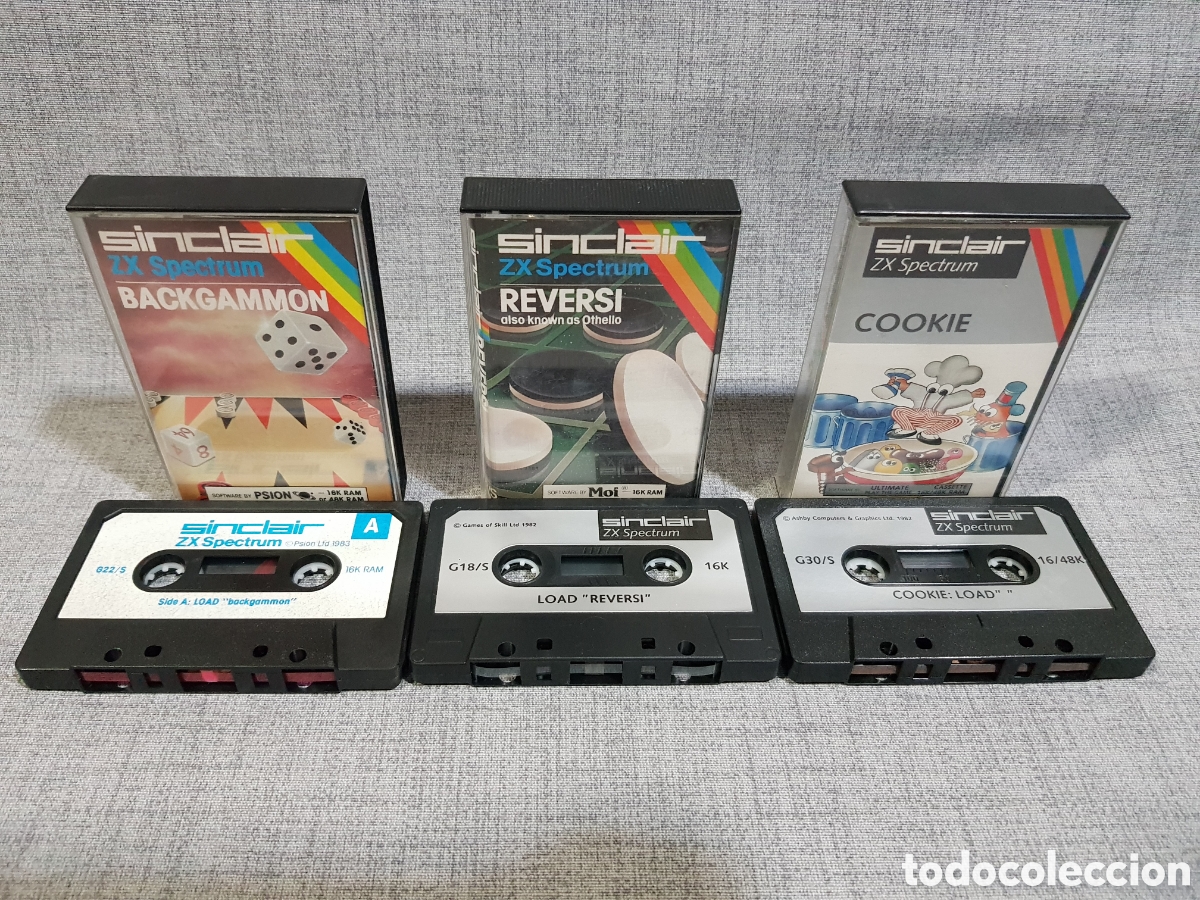 Videojuegos y consolas: SINCLAIR ZX SPECTRUM REVERSI / BACKGAMMON / COOKIE - Foto 2