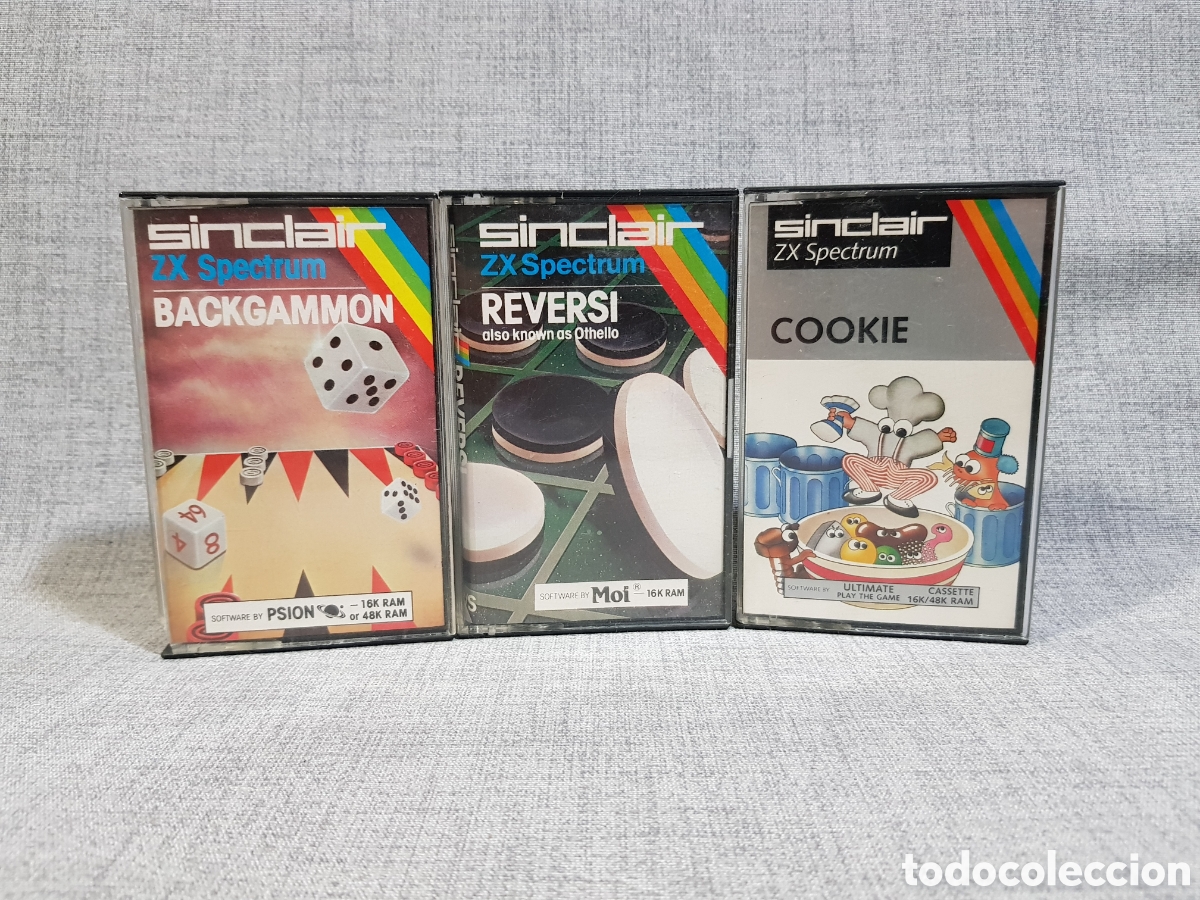 Videojuegos y consolas: SINCLAIR ZX SPECTRUM REVERSI / BACKGAMMON / COOKIE - Foto 1