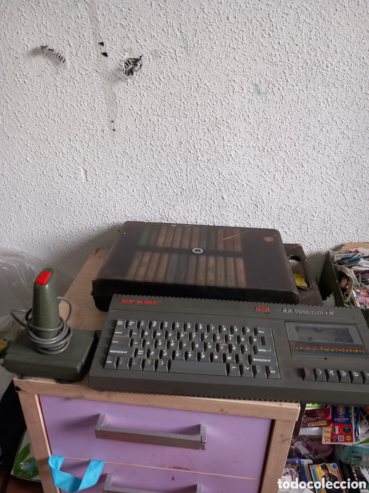 Video Games and Consoles: SINCLAIR 128K ZX SPECTRUM+2 CON 24 CINTAS CASSET Y MANDO FUNCIONA,,VER FOTOS