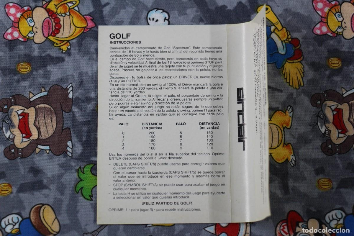 Videojuegos y consolas: SPECTRUM SOFTWARE MAGAZINE GOLF EN ESPA&Ntilde;OL - Foto 3