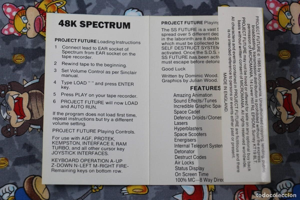 Videojuegos y consolas: SPECTRUM MICROMANIA PROJECT FUTURE EN INGLES - Foto 3