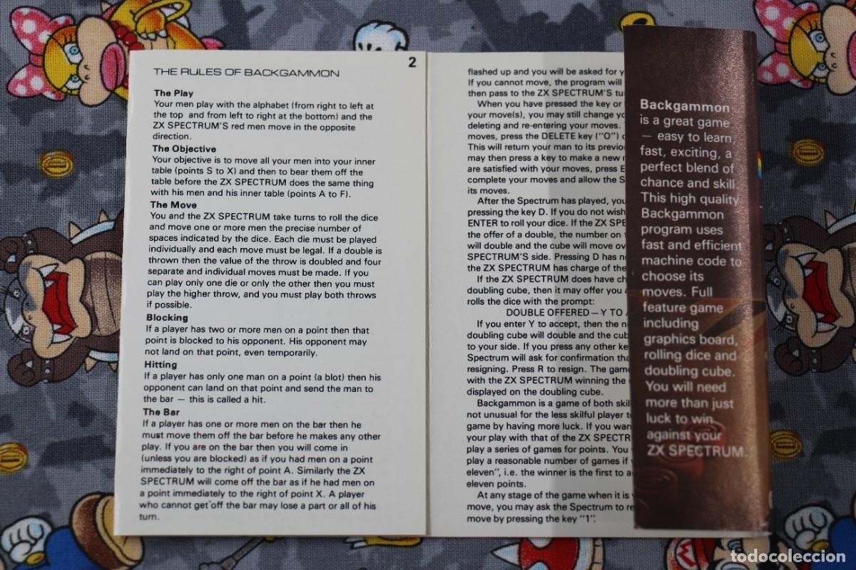 Videojuegos y consolas: SPECTRUM BACKGAMMON EN INGLES - Foto 3