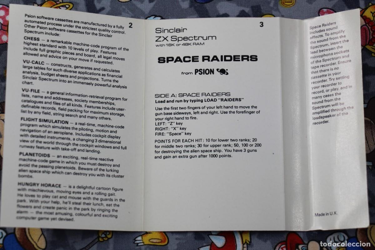Videojuegos y consolas: SPECTRUM SPACE RAIDERS CON ERROR DE IMPRESI&Oacute;N EN INGL&Eacute;S - Foto 4