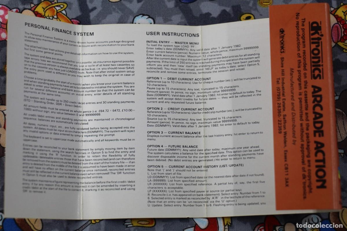 Videojuegos y consolas: SPECTRUM DK TRONICS PERSONAL FINANCE EN INGL&Eacute;S - Foto 3