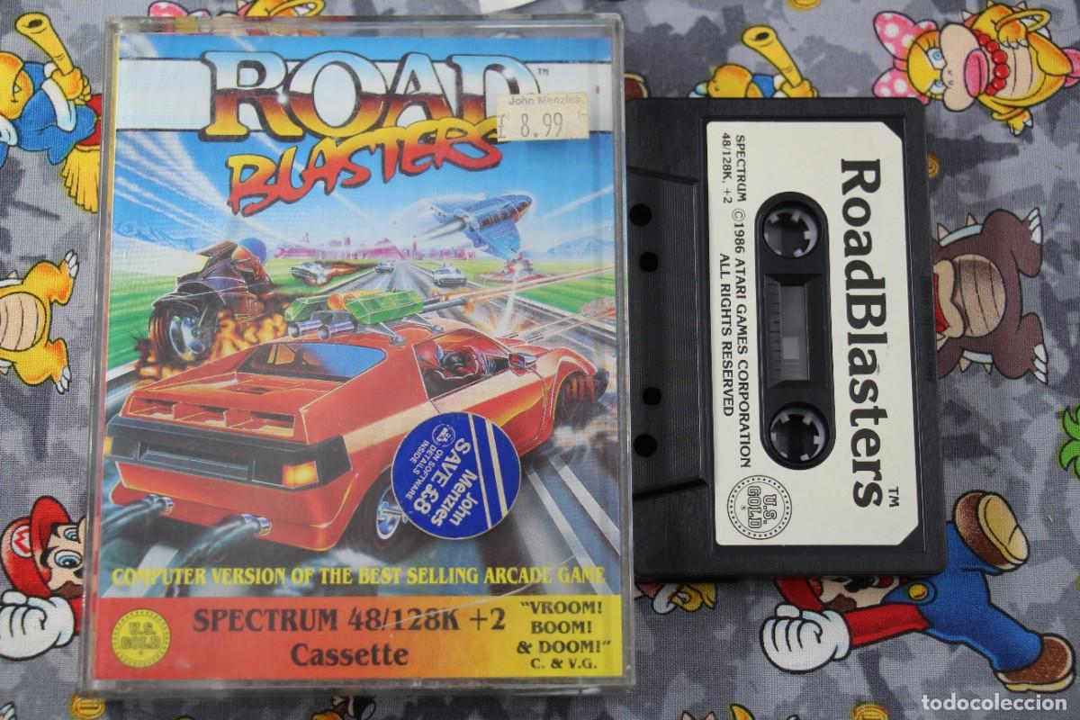 Videojuegos y consolas: SPECTRUM CINTA DOBLE ROAD BLASTERS EN INGLES - Foto 1