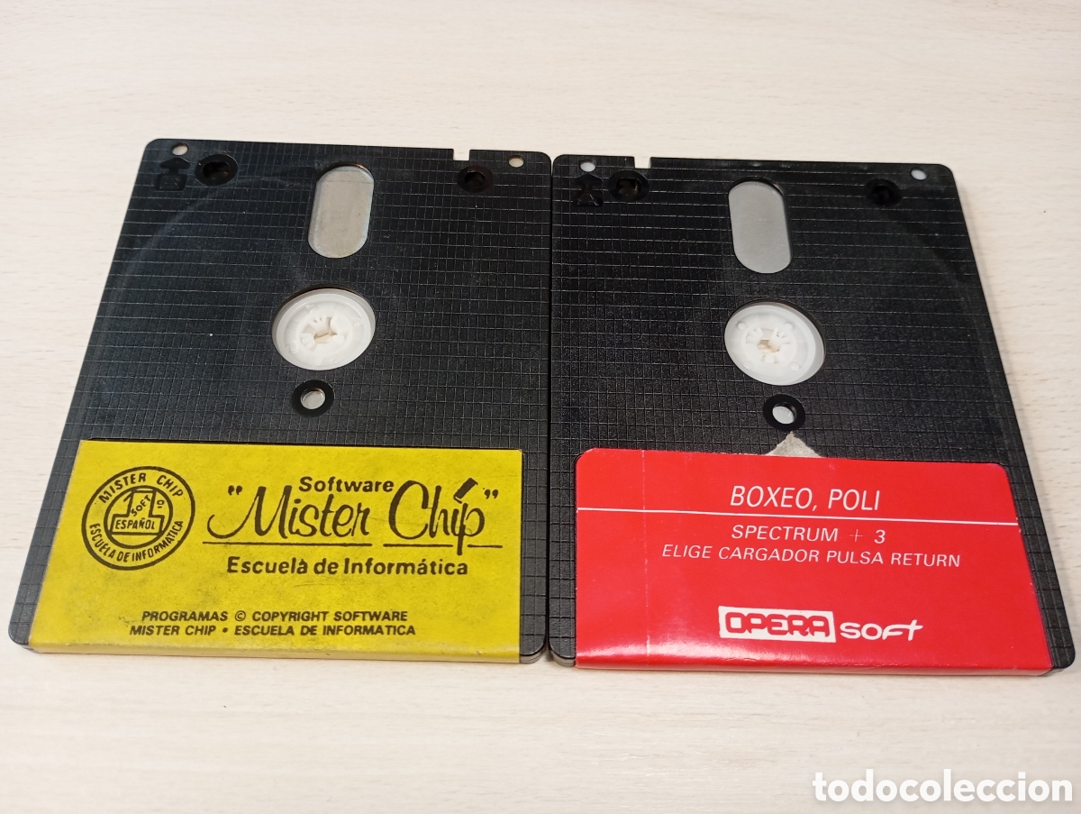 Videojuegos y Consolas: Discos Spectrum +3 Mister Chip y Poli Diaz