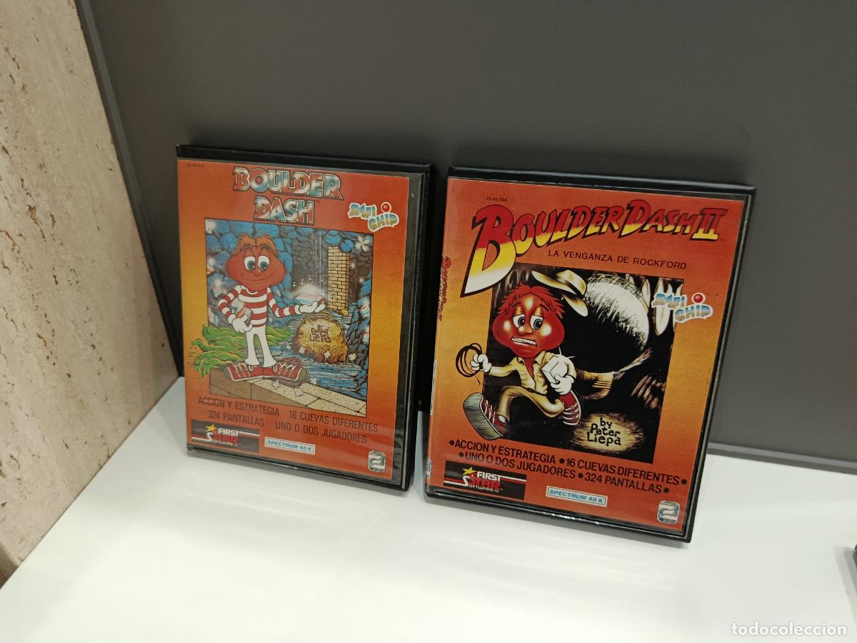 Videojuegos y Consolas: BOULDER DASH I & II - JUEGO SPECTRUM CASSETTE CAJA GRANDE - ZAFIRO ZAFI CHIP 1985 - COMPLETO - RARO