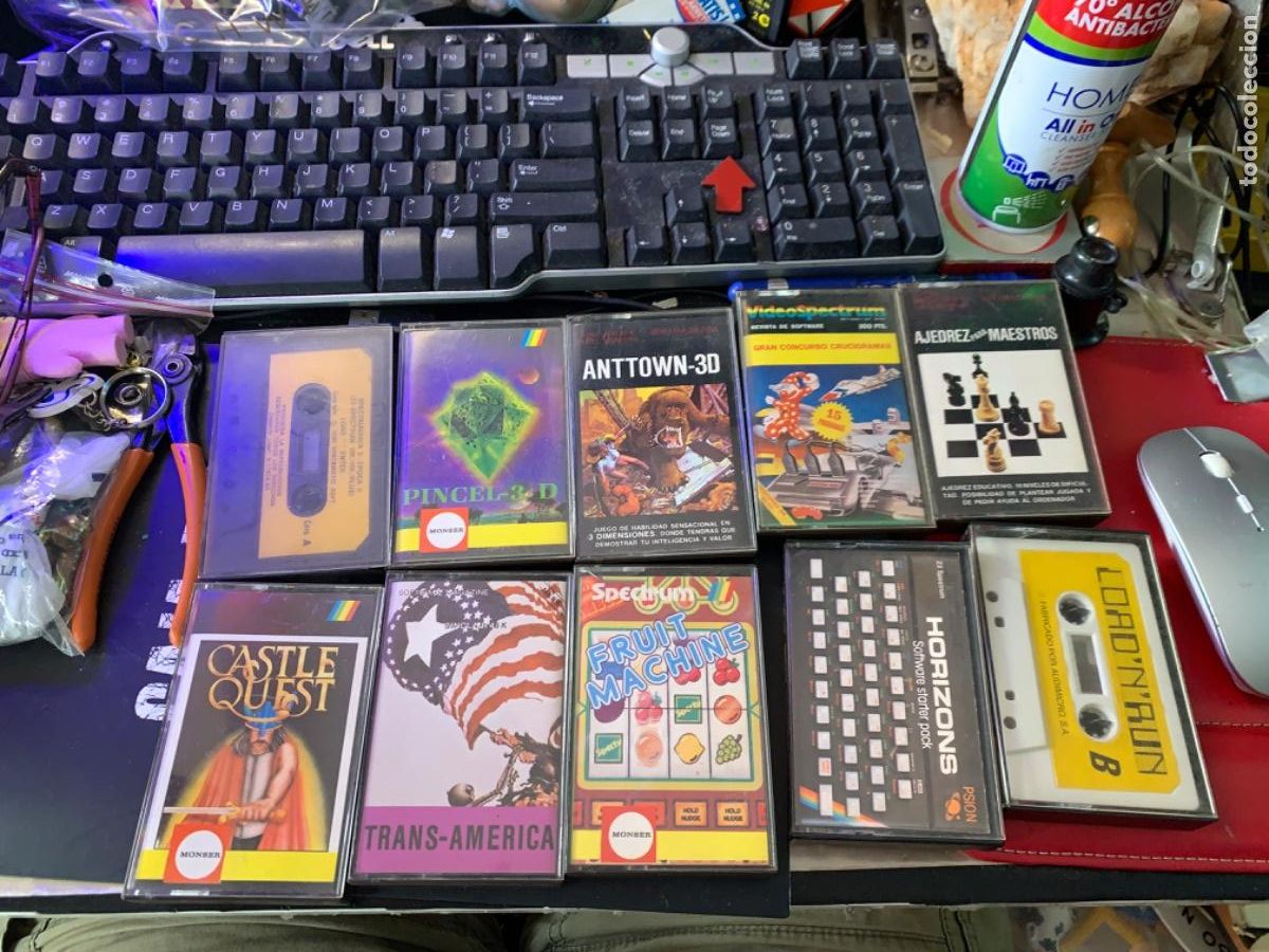 Video Games and Consoles: 10 SPECTRUM JUEGOS : FRUIT MACHINE,HORIZONS,AJEDREZ,LOAD N RUN , TRANS-AMERICA,ANTTOWN-3D,0