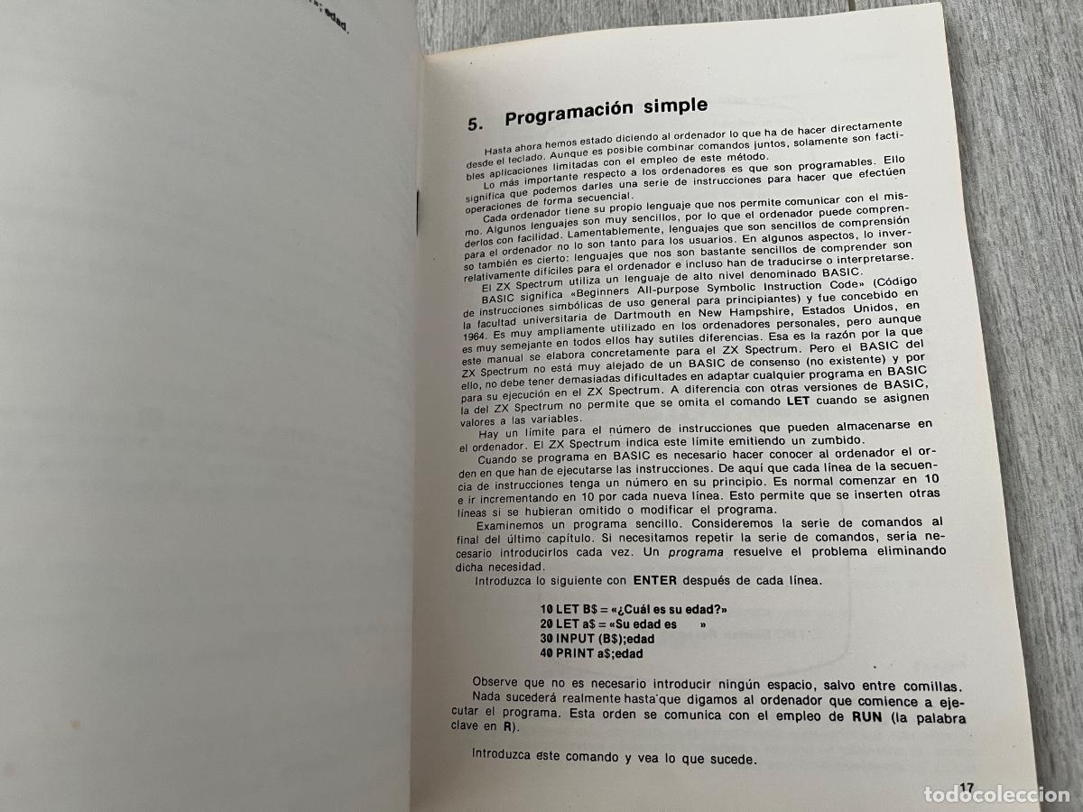 Videojuegos y consolas: ZX SPECTRUM SINCLAIR INTRODUCTION EN CASTELLANO - Foto 10