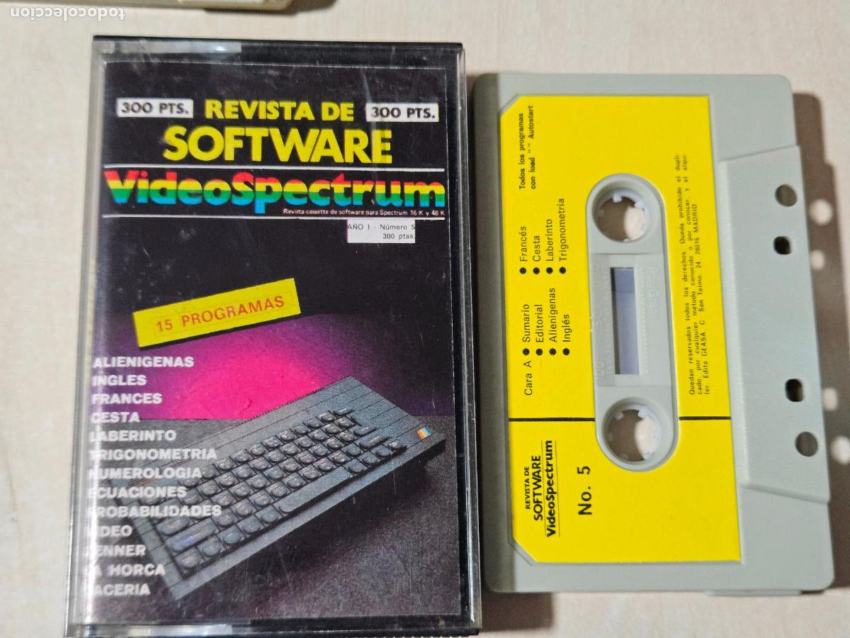 Videojuegos y Consolas: SPECTRUM N 5 REVISTA DE SOFTWARE1985 -SPECTRUM VIDEO JUEGO CINTA CASETE NUMERO 5