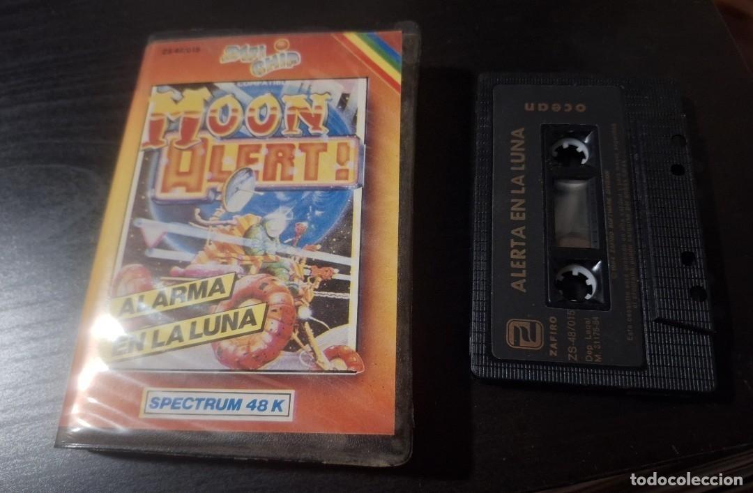 Videojuegos y Consolas: JUEGO SPECTRUM 48K CON ESTUCHE - MOON ALERT ( ALARMA EN LA LUNA ) - ZAFIRO 1984