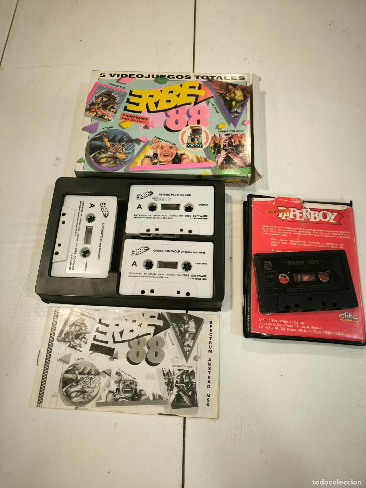 Videojuegos y Consolas: lote spectrum erbe 88 y paperboy