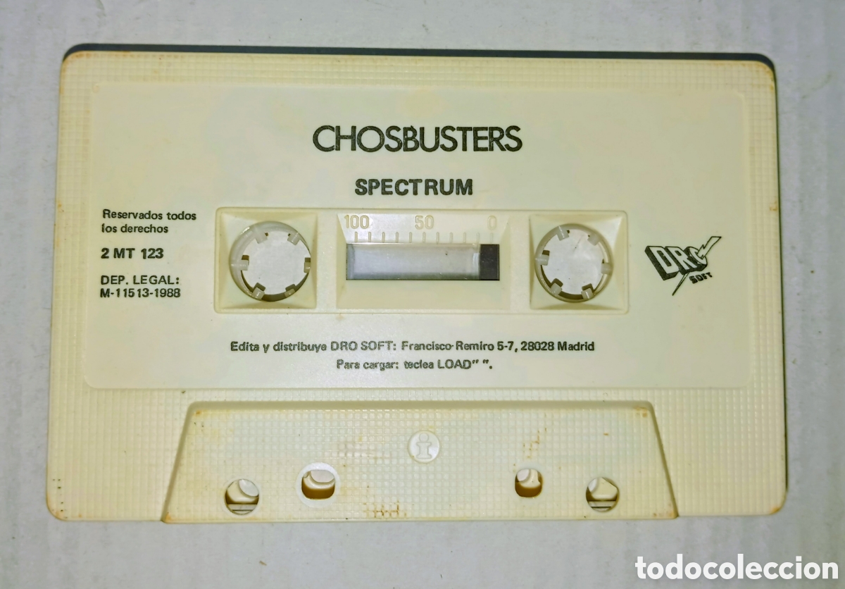 Videojuegos y Consolas: CHOSBUSTERS ? SPECTRUM- DRO SOFT - no s&eacute; si es original o err&oacute;r de impresion o pirata- para vitrina