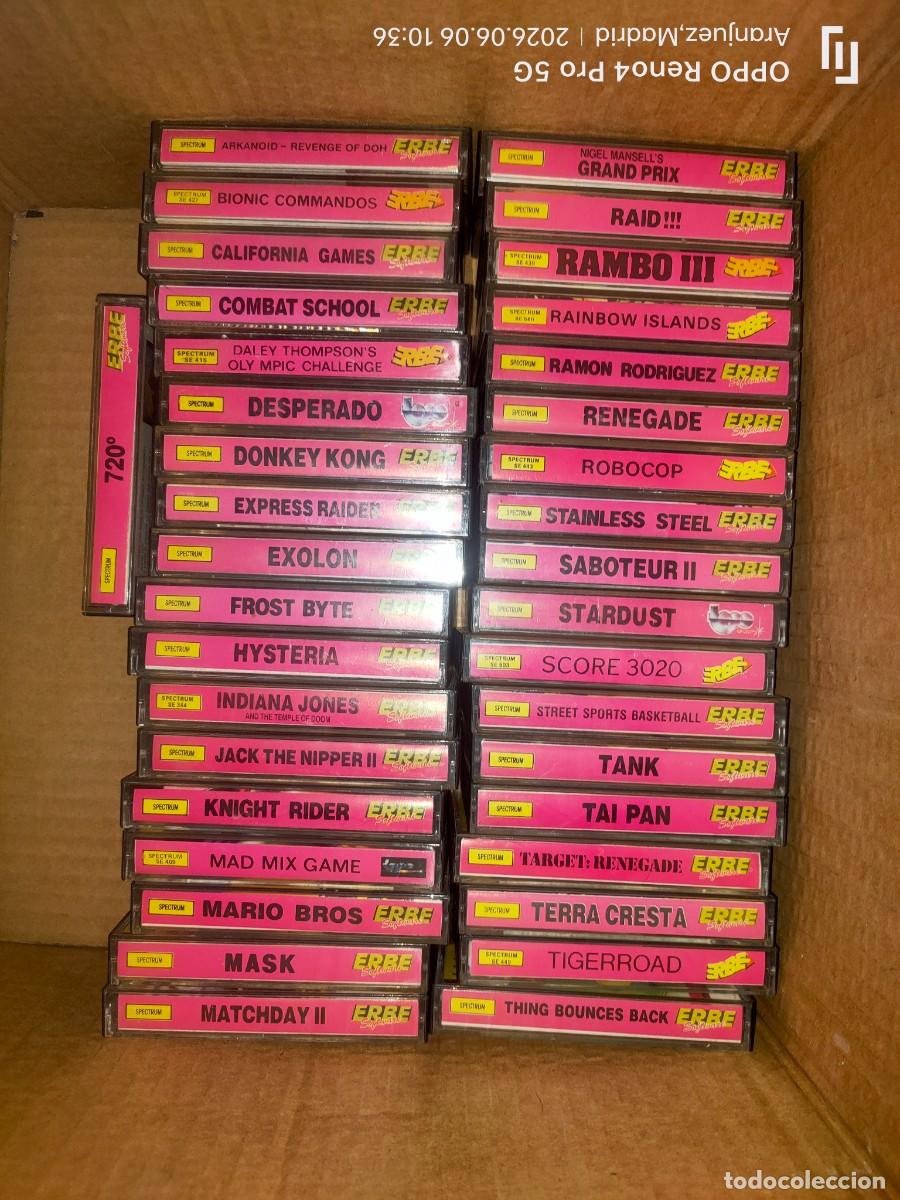 Videojuegos y Consolas: Lote 54 juegos ZX Spectrum especial edad de oro software espa&ntilde;ol: Dinamic.Topo y Erbe lomo rosa