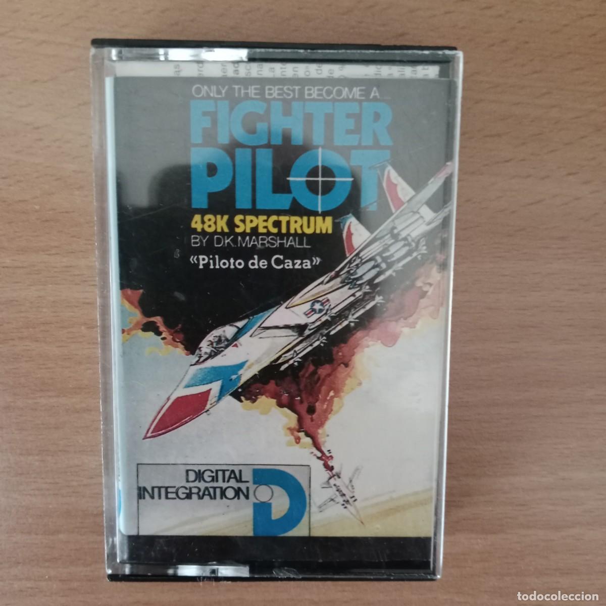 Videojuegos y consolas: PILOTO DE CAZA, FIGHTER PILOT - CASSETTE SPECTRUM - ABC SOFT - RARO FABRICADO EN ESPA&Ntilde;A -A&Ntilde;O 1985.