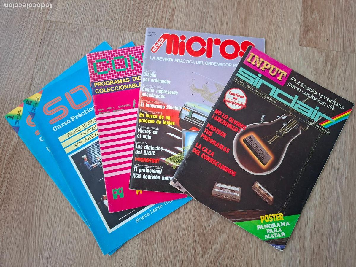 Videojuegos y consolas: Lote de 5 revistas. Sinclair Spectrum y micoordenadores.