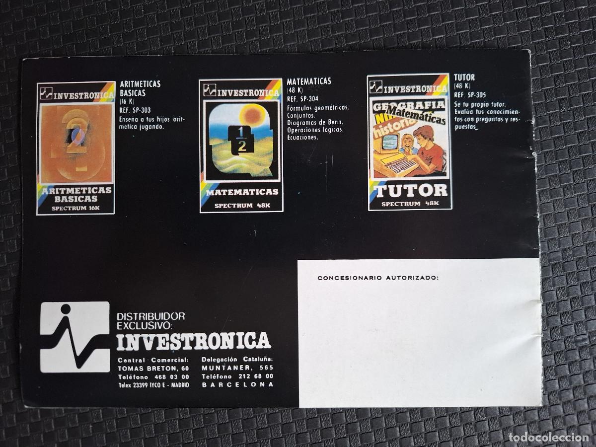 Videojuegos y consolas: Cat&aacute;logo programas Spectrum de Investronica hacia 1983 - Foto 12