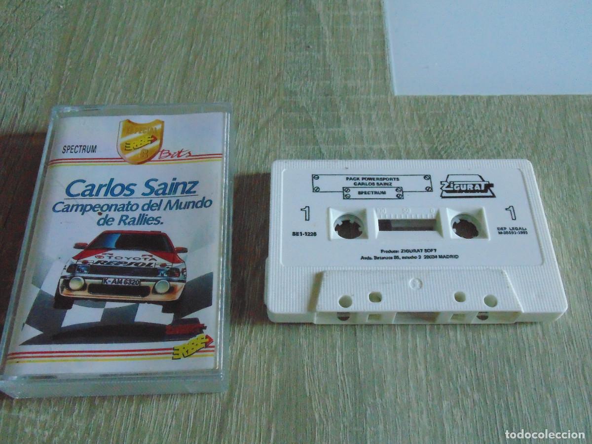Videojuegos y consolas: Juego spectrum. Carlos Sainz. Campeonato del Mundo de Rallies. Zigurat / Musical 1.