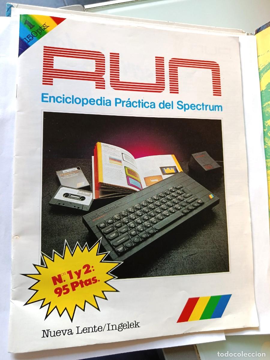 Videojuegos y consolas: Dos revistas con los tres primeros numeros de &rdquo;RUN: Enciclopedia Pr&aacute;ctica del Spectrum&rdquo;