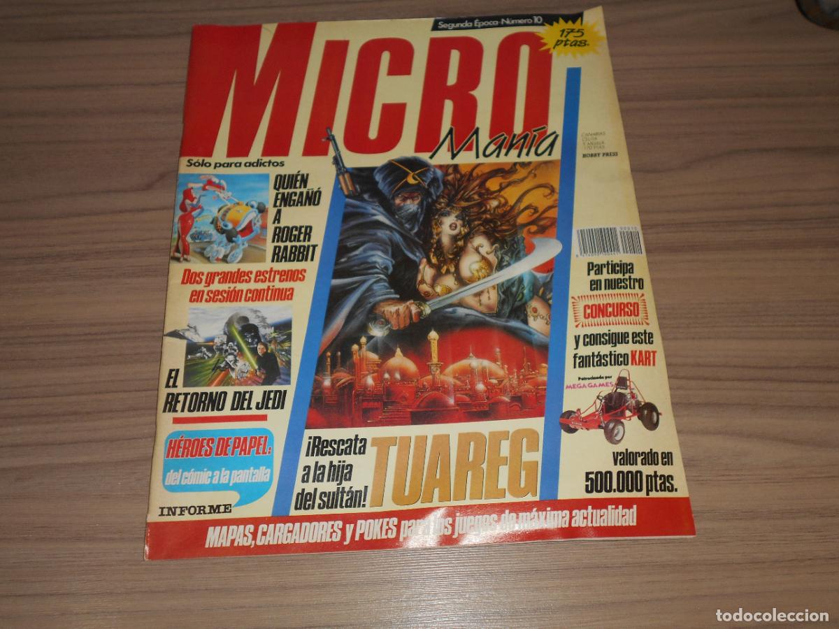 Videojuegos y consolas: Revista MICROMANIA n&ordm; 10 MARZO 1989 Micro Mania MSX - SPECTRUM - SEGA - COMMODORE - ATARI Etc...