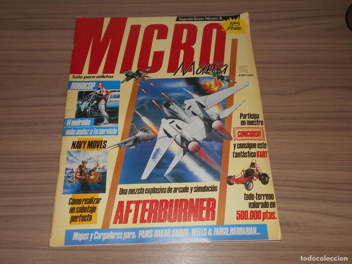 Videojuegos y consolas: Revista MICROMANIA n&ordm; 8 ENERO 1989 Micro Mania MSX - SPECTRUM - SEGA - COMMODORE - ATARI Etc...