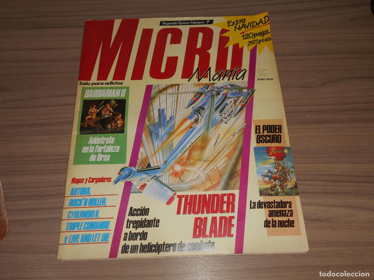 Videojuegos y consolas: Revista MICROMANIA n&ordm; 7 DICIEMBRE 1988 Micro Mania MSX - SPECTRUM - SEGA - COMMODORE - ATARI Etc...