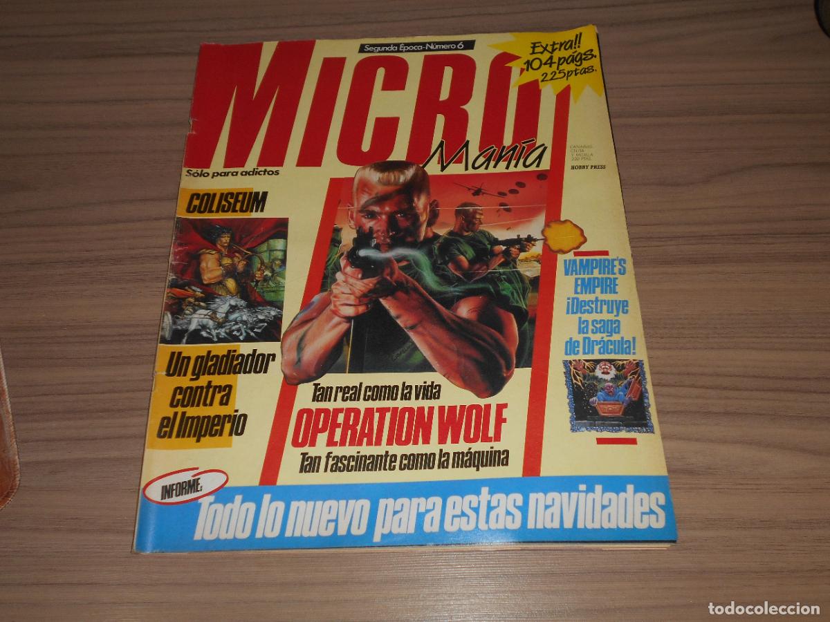 Videojuegos y consolas: Revista MICROMANIA n&ordm; 6 NOVIEMBRE 1988 Micro Mania MSX - SPECTRUM - SEGA - COMMODORE - ATARI Etc...