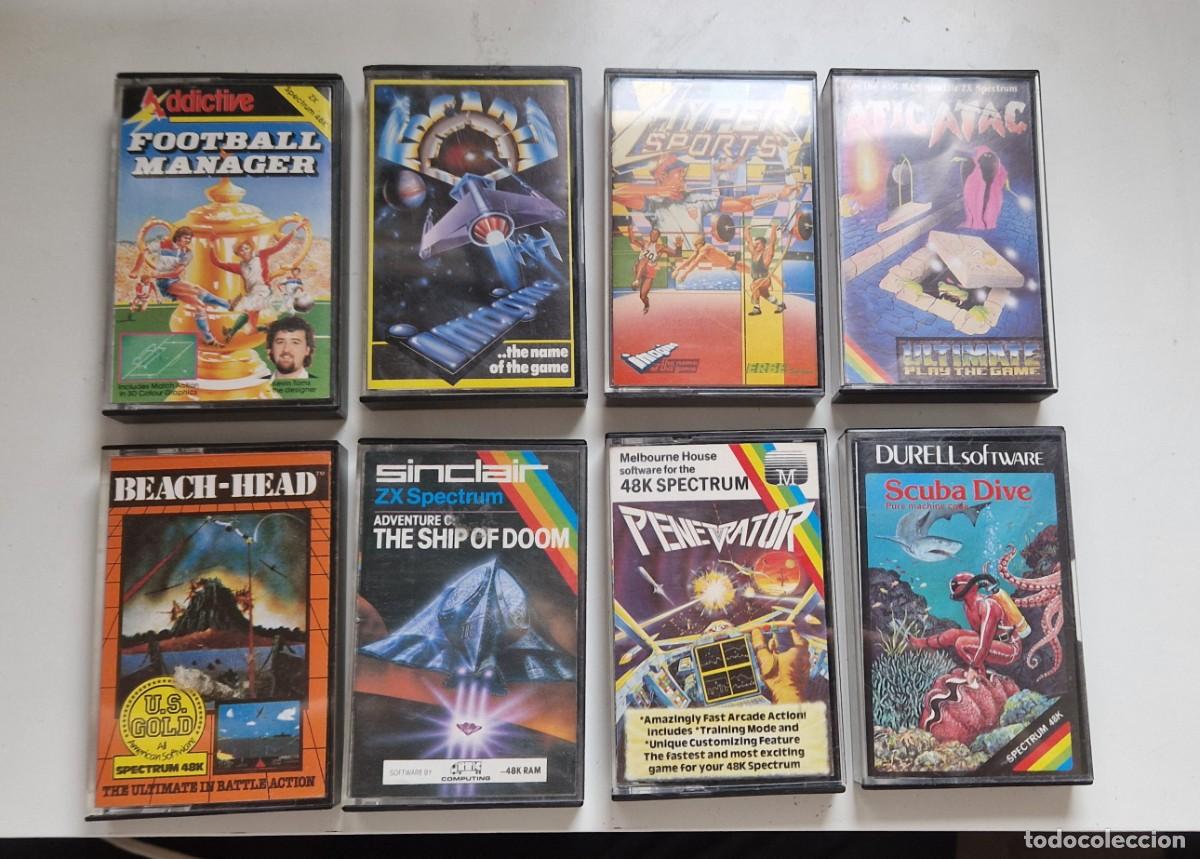 Videojuegos y consolas: Lote de 8 Juegos Cl&aacute;sicos Sinclair ZX Spectrum 48K (A&ntilde;os 80)