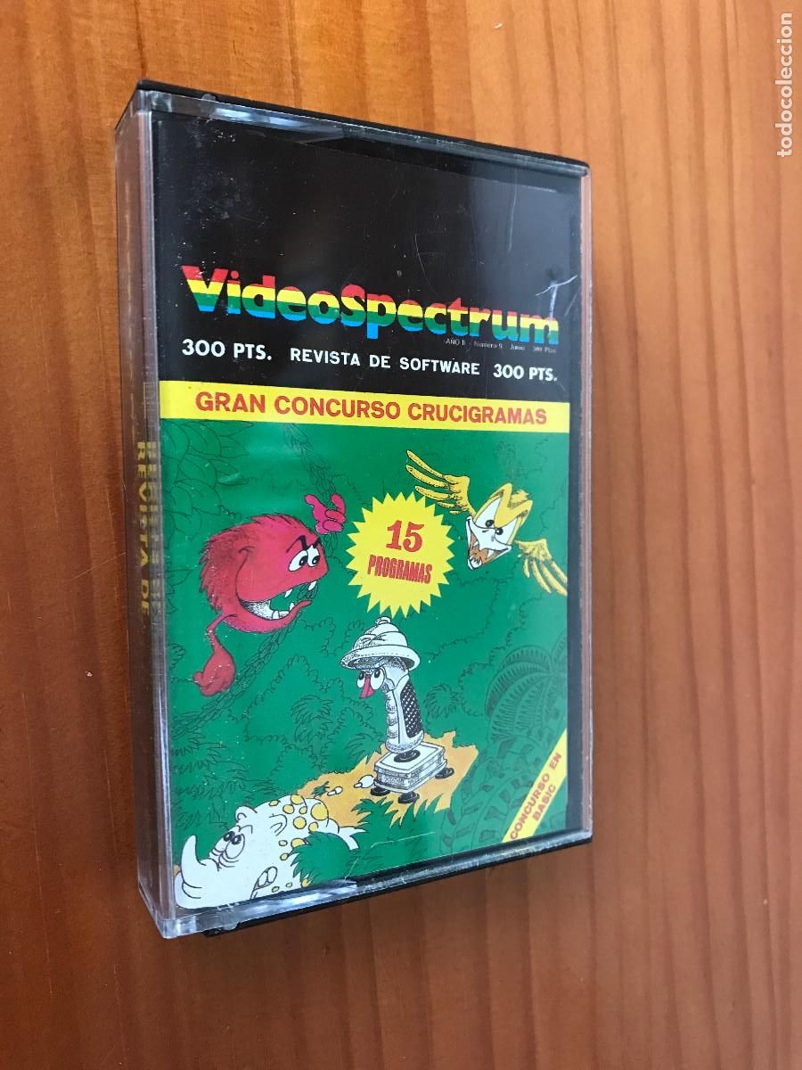 Videojuegos y consolas: Casette. Videospectrum. Revista de software. A&ntilde;o II, n&uacute;mero 9