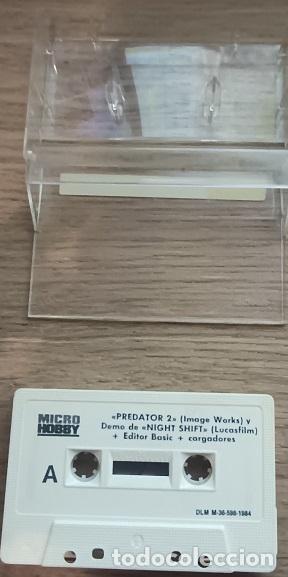 Videojuegos y consolas: Microhobby 37 - Predator 2 - Night Shift - Switchblade - Camelot Warriors Cassette Spectrum - Foto 3