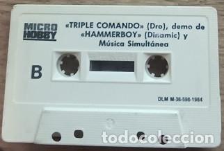 Videojuegos y consolas: Microhobby 39 - Dynamite Dan - Nonamed - Triple Comando - Hammerboy Cassette Spectrum - Foto 2