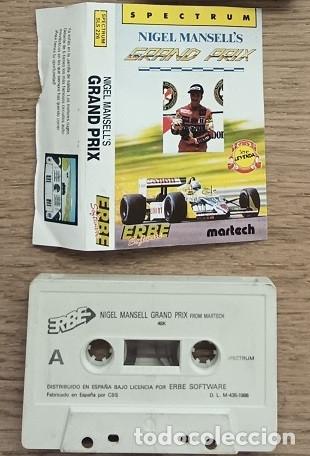 Videojuegos y consolas: Nigel Mansell's Spectrum Martech Edici&oacute;n Espa&ntilde;ola