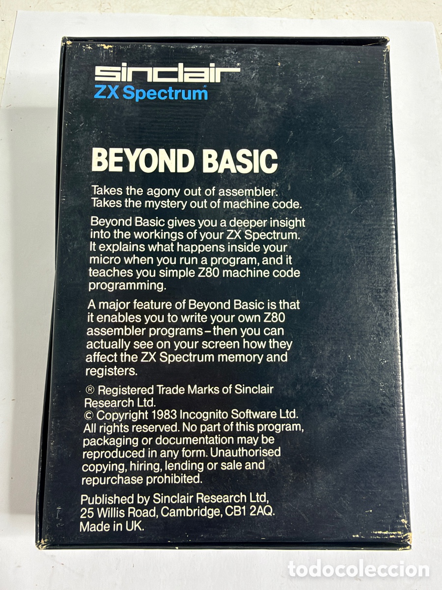Videojuegos y consolas: Beyond Basic Sinclair ZX Spectrum 48K, Incognito Software Ltd 1983 - Foto 7